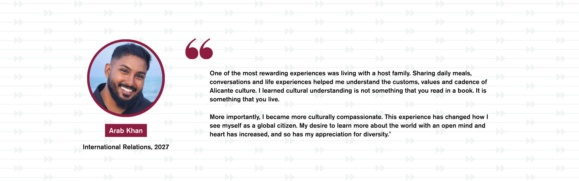 A student quote about his Alicante Study Abroad experience